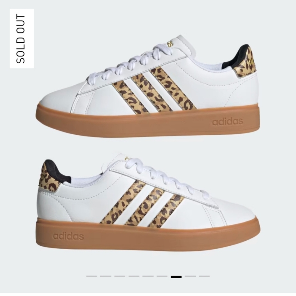 White Sneakers with Floral Stripes